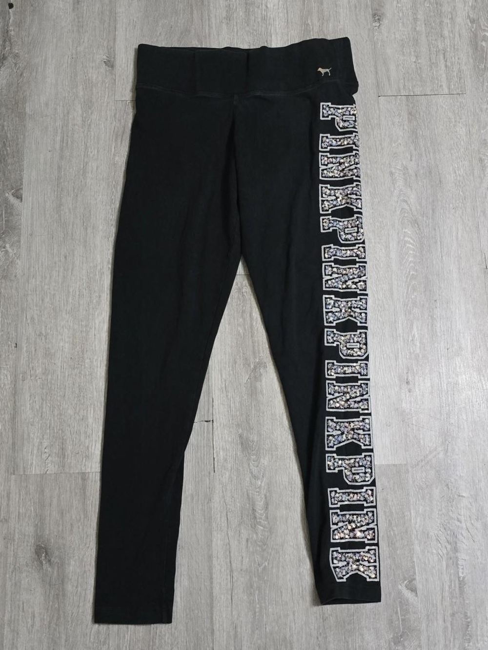 Victoria’s Secret PINK Bling Sequins Mermaid Crystal Yoga Leggings Size Medium